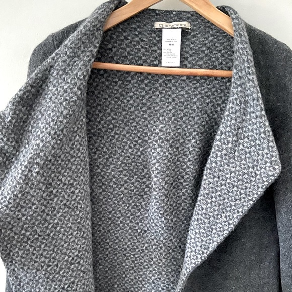Women's Gray Cardigan Sweater - Picture 3 of 5
